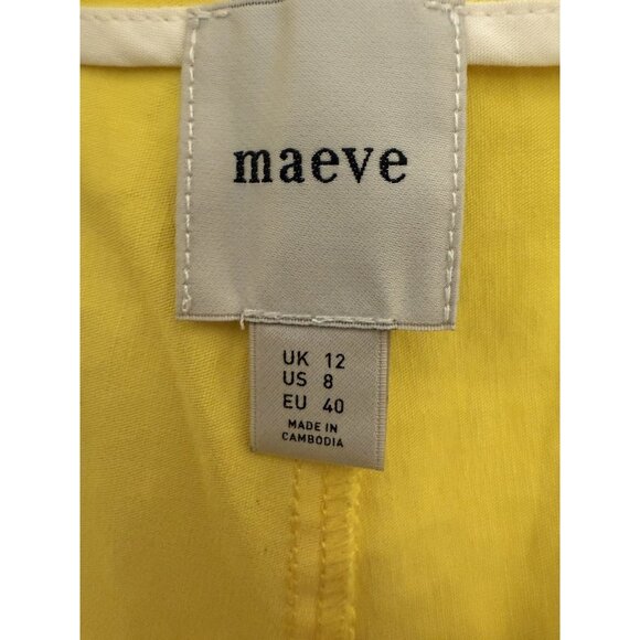 Anthropologie Maeve Surf City Linen Embroidered Sailor Shorts Size 8 Daisy NWT - Picture 2 of 10